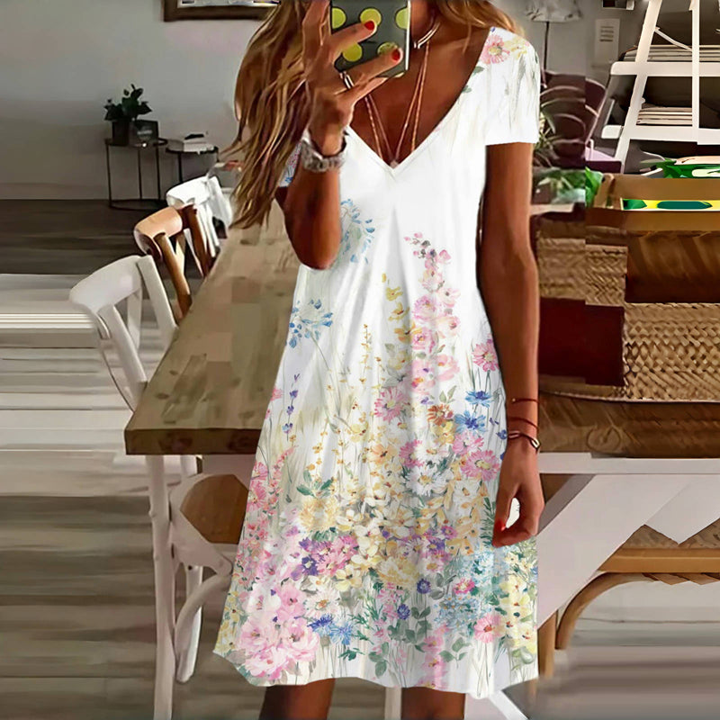 Vestido informal con estampado floral