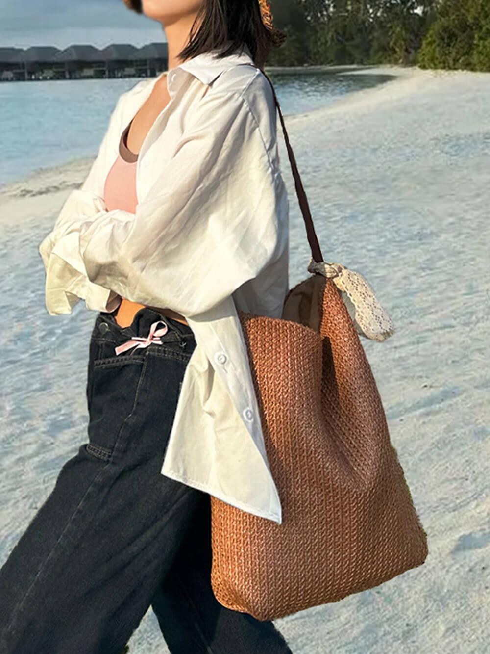 Estefania-Bolso de mano de paja