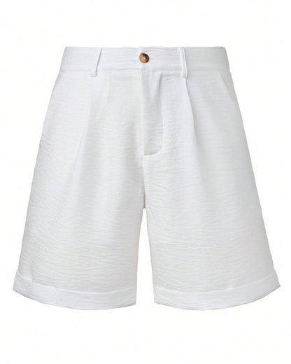 Nah-Pantalones cortos informales lisos
