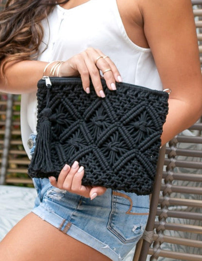 Marilyn-Bolso de mano de macramé