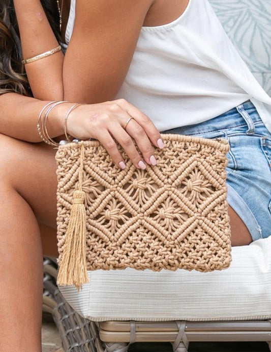 Marilyn-Bolso de mano de macramé