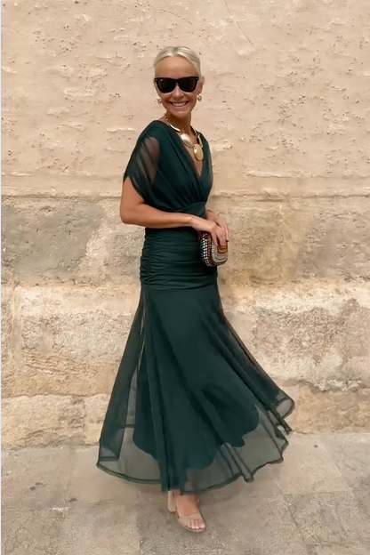 Louise - Vestido largo de fiesta con escote en V
