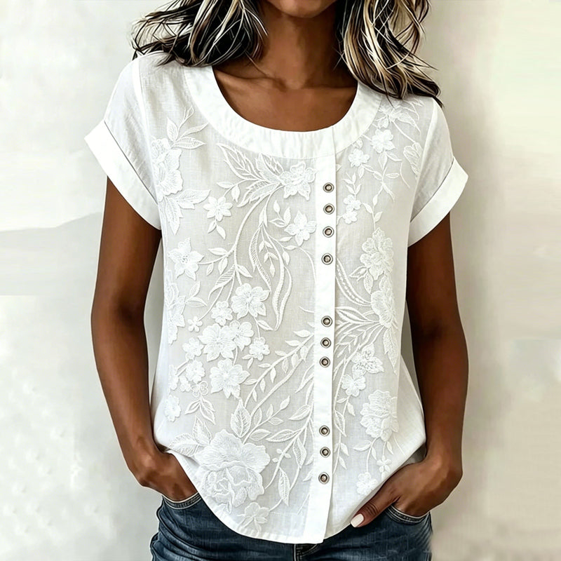 Blusa informal con estampado floral