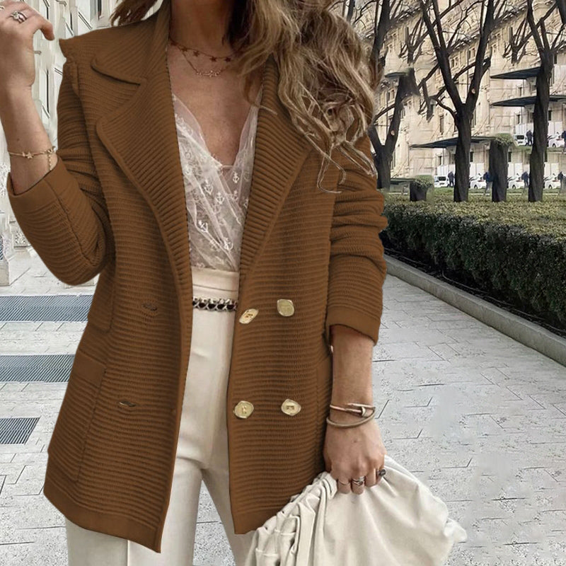 Lea-Abrigo casual de color liso