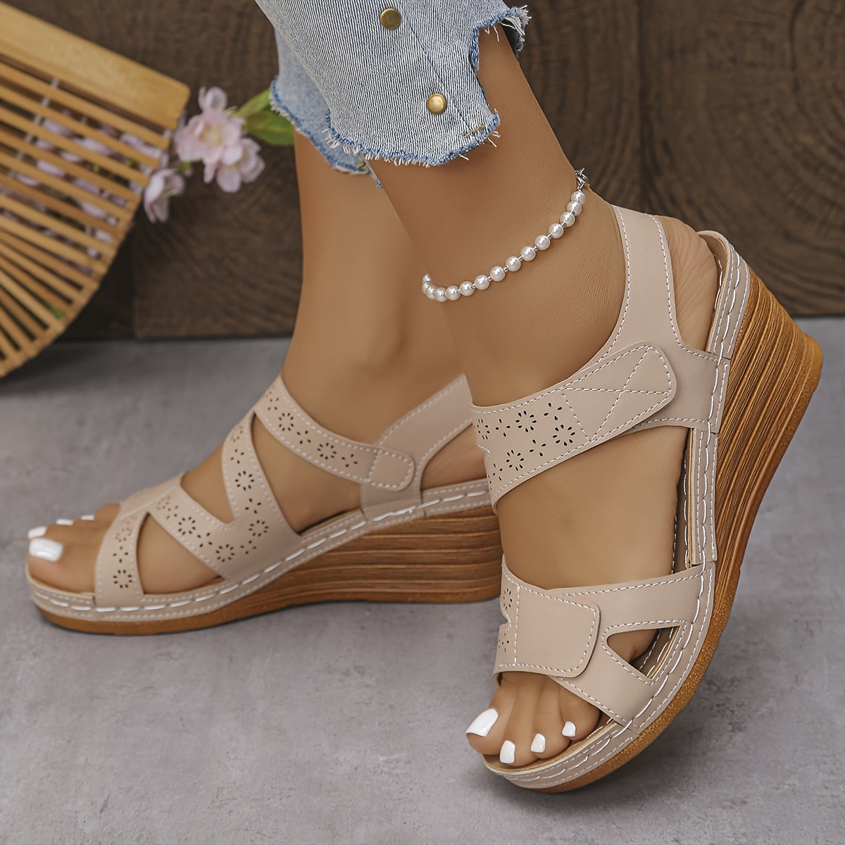 Prudy | Sandalias de Cuña Acolchadas