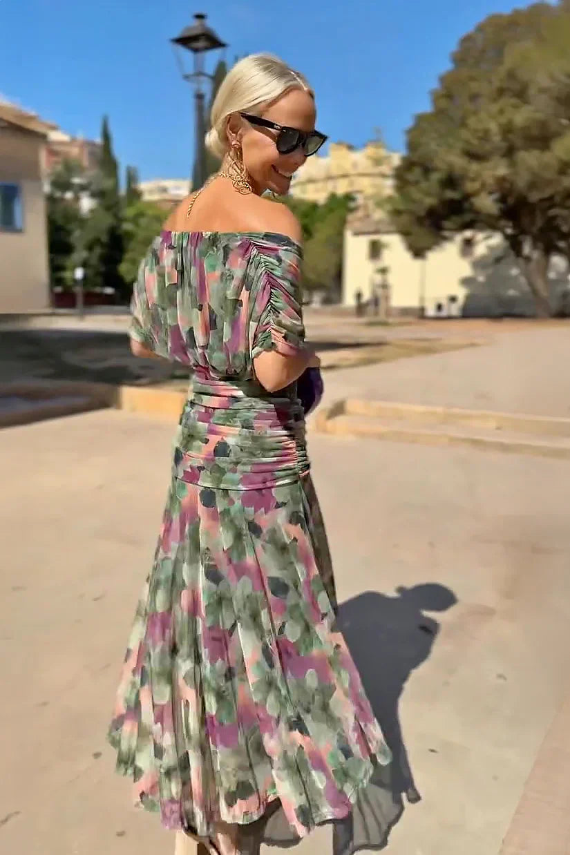 Louise - Vestido largo de fiesta con escote en V