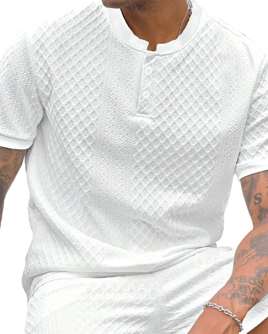 Pablo-Camiseta de jacquard con cuello alto