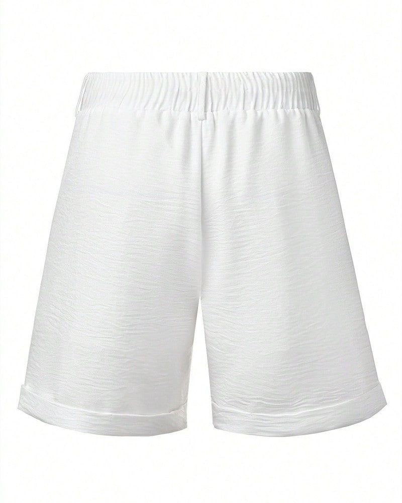 Nah-Pantalones cortos informales lisos