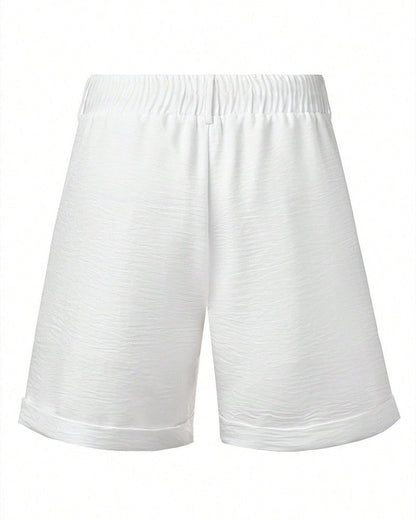 Nah-Pantalones cortos informales lisos