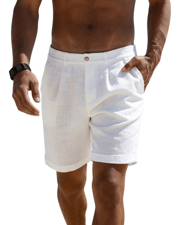 Nah-Pantalones cortos informales lisos