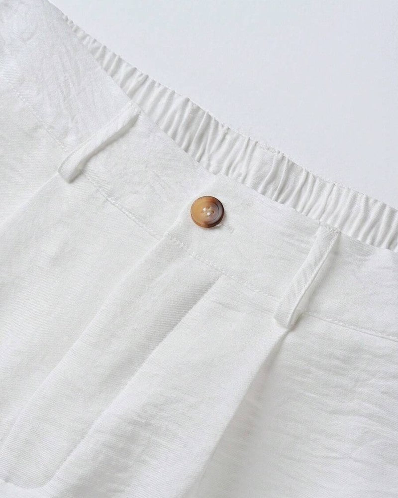 Nah-Pantalones cortos informales lisos
