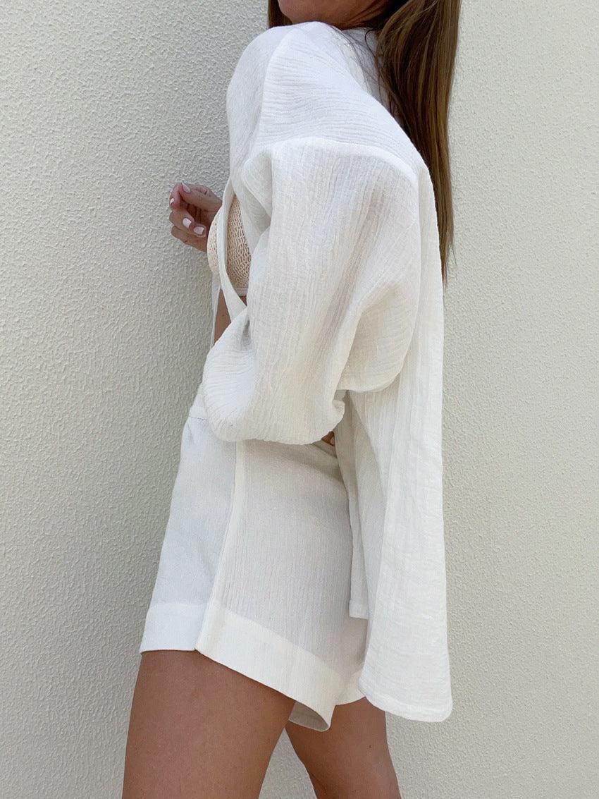 Amanda-Conjunto de dos piezas con pantalones cortos