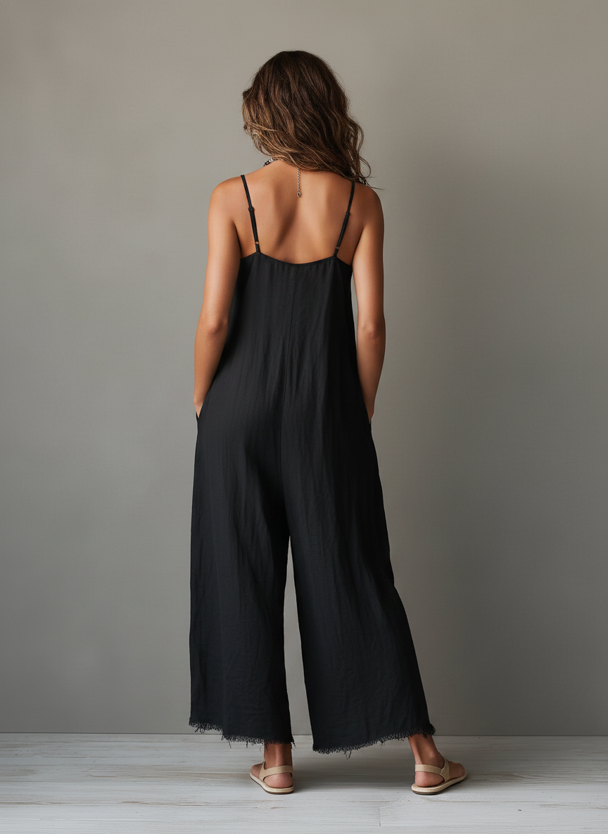 Lia - Mono minimalista de lino para mujer