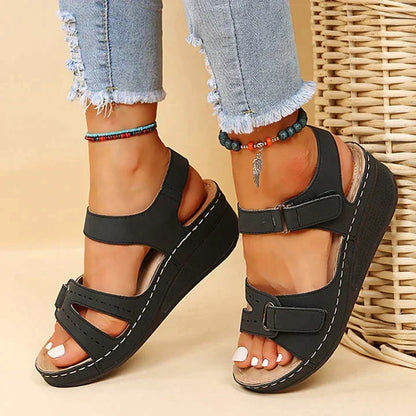 Coralie | Sandalias de Cuña Acolchadas de Confort