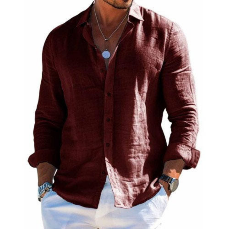 Manue- Camisa elegante en tejido transpirable