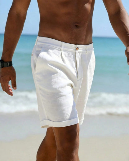 Nah-Pantalones cortos informales lisos