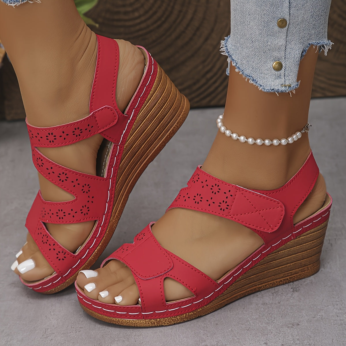Prudy | Sandalias de Cuña Acolchadas