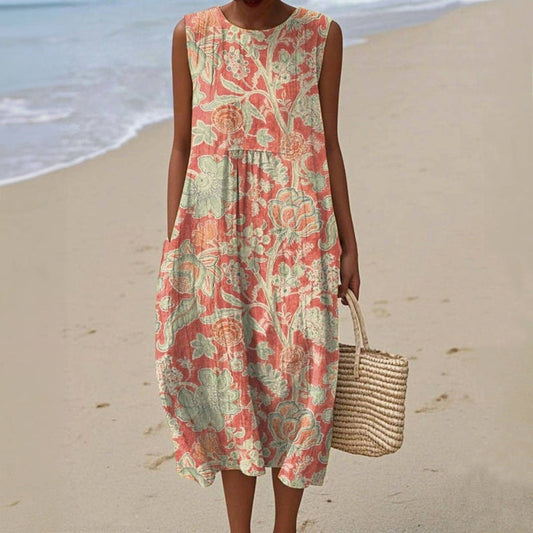 Berta-Vestido con estampado floral vintage