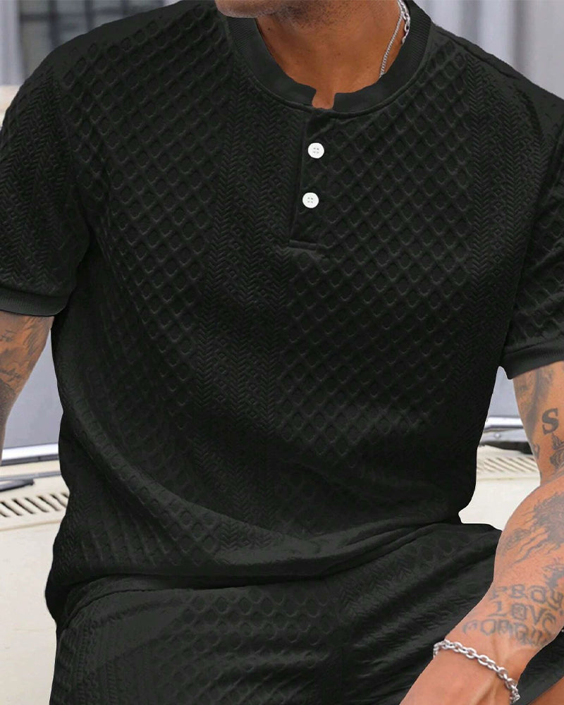 Pablo-Camiseta de jacquard con cuello alto