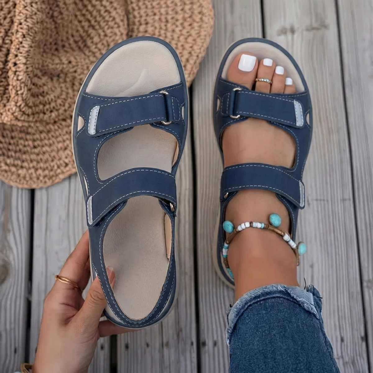 Noreen | Sandalias Ajustables de Confort