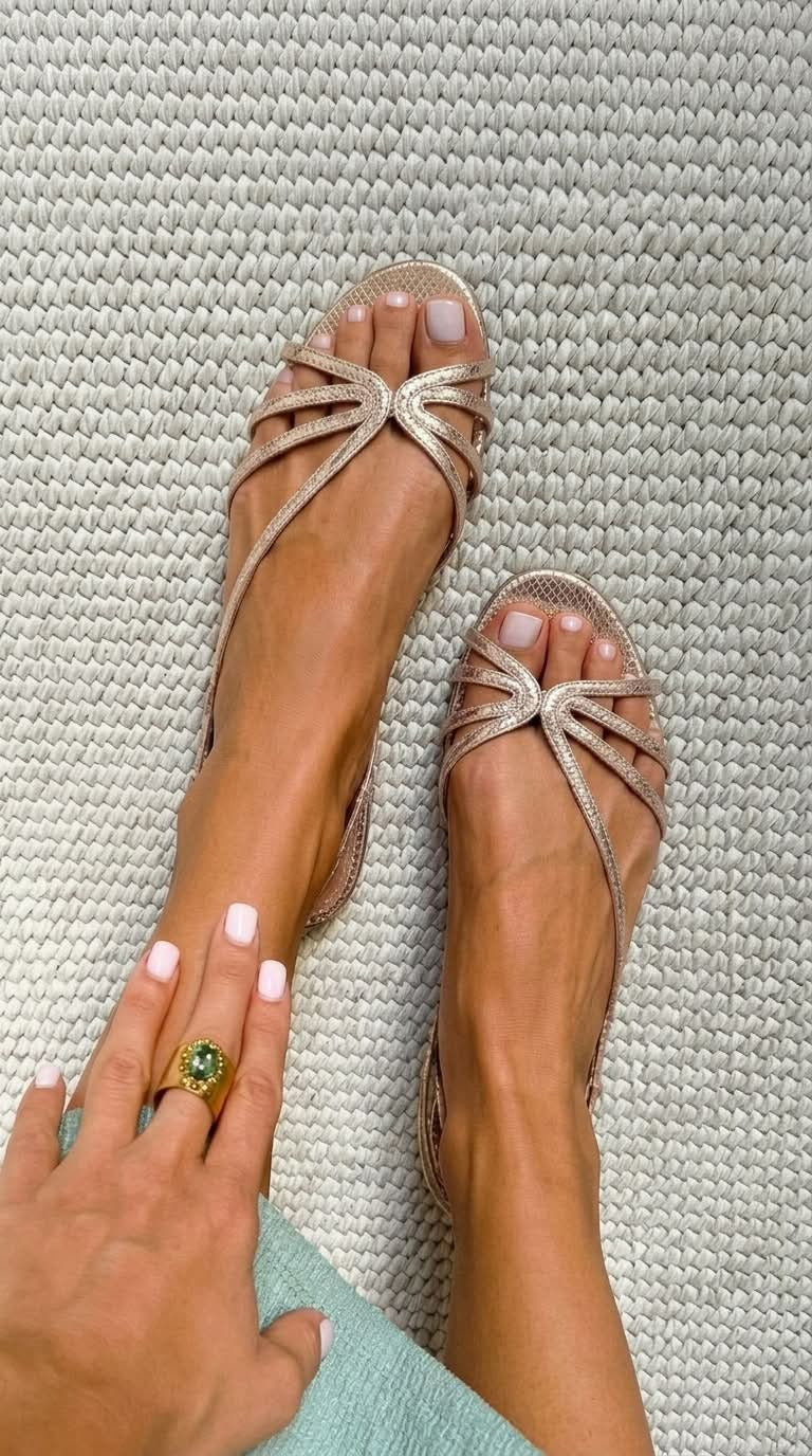 Sandalias Doradas, Elegancia Estival