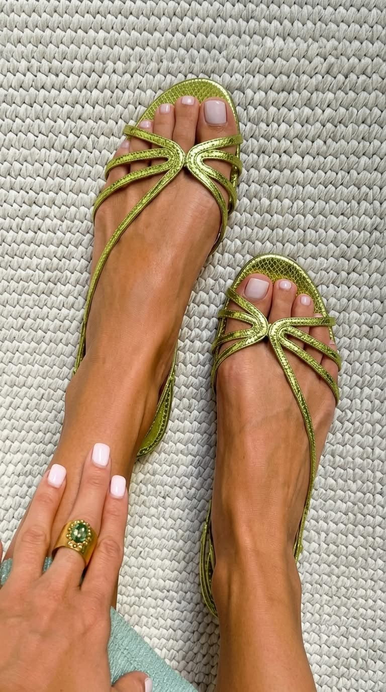 Sandalias Doradas, Elegancia Estival
