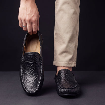 Jony-Mocasines de piel para hombre
