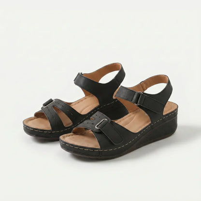Coralie | Sandalias de Cuña Acolchadas de Confort