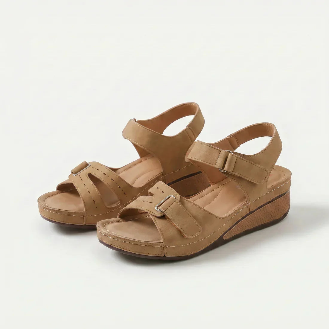 Coralie | Sandalias de Cuña Acolchadas de Confort
